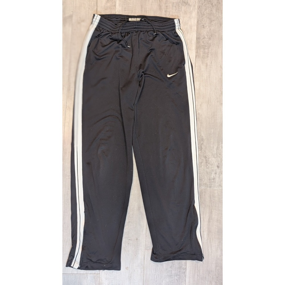 Vintage Nike Black Sweatpants white stripe baggy track pants